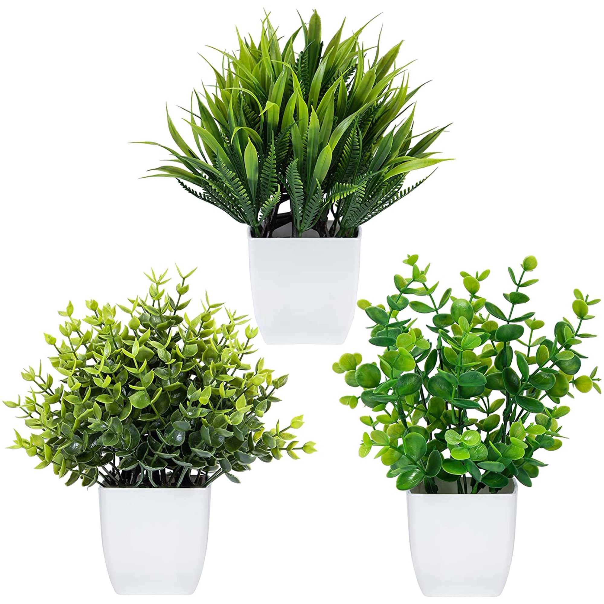 Fake Plants Fake Plants Packs Small Artificial Plastic Plants Set