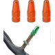 thumbnail image 2 of Bicycle Valve Caps, Aluminium Alloy French Valve Caps, Road Bike, Mountain Bike, Tyre Air Valve Caps, Dust Covers(12pcs, Orange + Black, 2 of 3