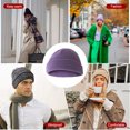 thumbnail image 4 of Qarigey Gorro de lana de tendencia, buena elasticidad, gorras clásicas de pescador sin borde, tocados crimpables a prueba de viento para montañismo, Sombreros Lavanda Qarigey AP009365-16B, 4 of 6