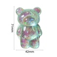 thumbnail image 3 of Soporte para teléfono móvil Soporte de dedo para teléfono con forma de oso de dibujos animados en 3D (azul claro), 3 of 7