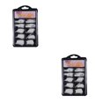 thumbnail image 4 of Shengyu 100pcs French Plastic Fingernails Solid Color Full Half Cover False Art Tips Accessory natural color 7-14cm 2Set, 4 of 6