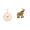 thumbnail image 1 of Reloj de pared de madera decorativo, moderno, para sala de estar, silencioso, colgante, figura de escritorio, estatua de , estante de escritor, 1 of 8