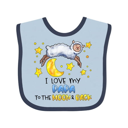

Inktastic I Love my Papa to the Moon and Back Cute Sheep Gift Baby Boy or Baby Girl Bib