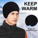 thumbnail image 4 of Gorro de punto para hombre, gorros de invierno con orejeras para mujer, gorros para hombre, gorro de calavera cálido, holgado con calentador de orejas, talla única, 4 of 7