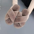 thumbnail image 4 of Womens Soft Plush Fuzzy Slippers Open Toe Warm Comfy Indoor Outdoor Shoes, 4 of 7