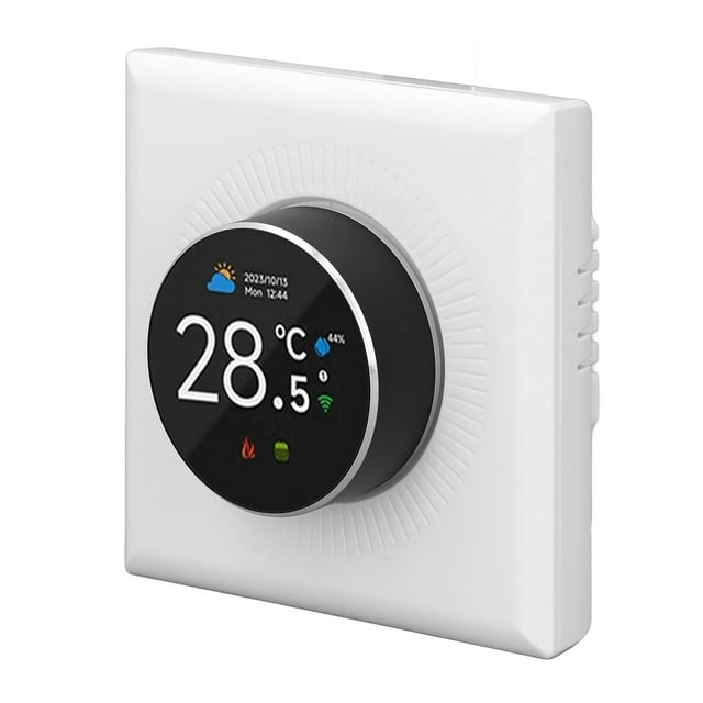 WiFi Thermostat, 5-35 degrees Celsius Set Range 16A Load Clock Function Knob Temperature Controller for Electric Heating System