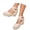 Beige, variant on Women Straw Woven Wedge Sandals Platform Thick Sole Buckle Summer Casual Heeled Shoes