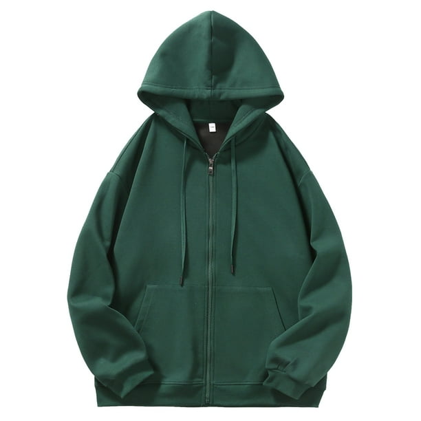 Gibobby Sudadera ligera hombre Sudadera Casual de Manga Larga Chaqueta Básica de Color Sólido para Primavera y Otoño(Verde,G)