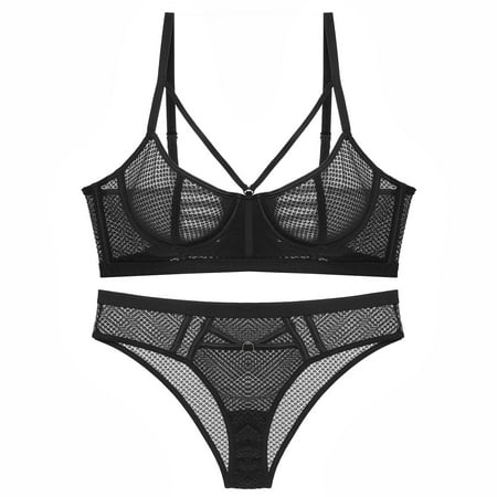 Large Chest and Small Ultra-Thin Sexy Lace Lingerie Comfortable Breathable Breast Holding Push up Anti-SAG Bra Set