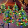 thumbnail image 4 of Luces de árbol de Navidad para exteriores, luces de estaca para jardín, luces de Navidad solares para exteriores, luces de Navidad para exteriores, jardín, patio, porche delantero de casa, 4 of 6
