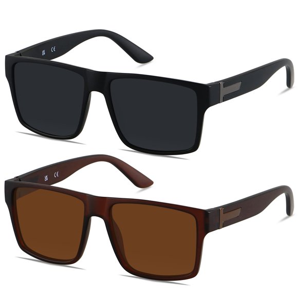 Gafas de Sol LYZOIT Cuadradas Polarizadas Sobredimensionadas con Protección UV400 para Hombres y Mujeres