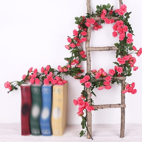 Long Artificial Wedding Arch, Flower Garland Silk Wall Hanging Rattan, Plastic Vine Home Decor