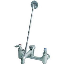 T & S Wall Mount Service Sink Faucet, Rough Chrome