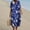 006Blue, variant on Generic Womens Plus Size Dress Oversized Baggy Floral Print V Neck Dresses Summer Casual Comfy Loose Flowy Beach Dress