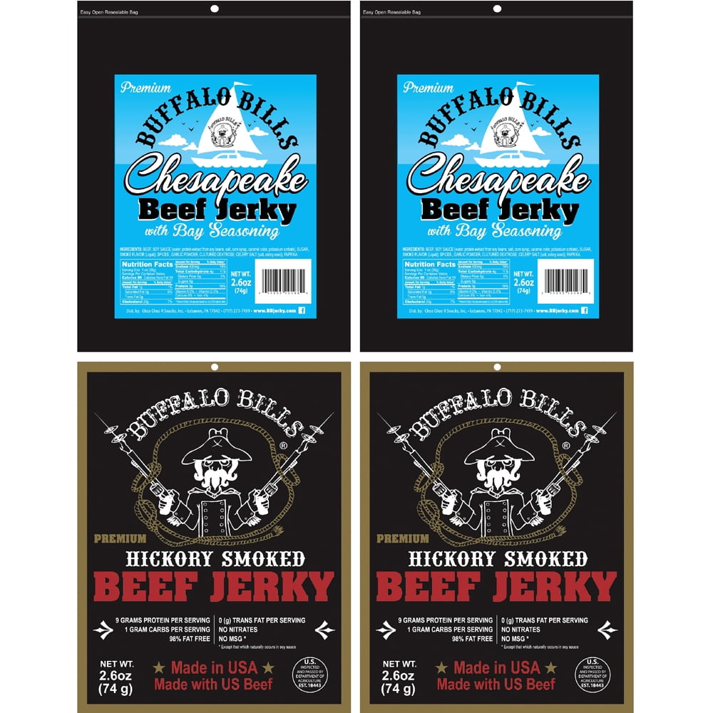 Buffalo Bills 7-Piece Premium Beef Jerky Sampler Camo 6-Pack Gift Cooler (7 assorted jerky packs)