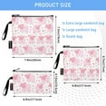 thumbnail image 3 of Haosy 3 Pack Reusable Ziploc Bags BPA Free Healthy Food Storage Bag Leakproof Sandwich Snack Freezer Bags Cartoon Sheep and Heart, 3 of 7