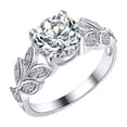 thumbnail image 1 of Ladies Fashion Silver Colorful Water Drop Oval Wedding Rings Gift Rings 1pc, 1 of 9