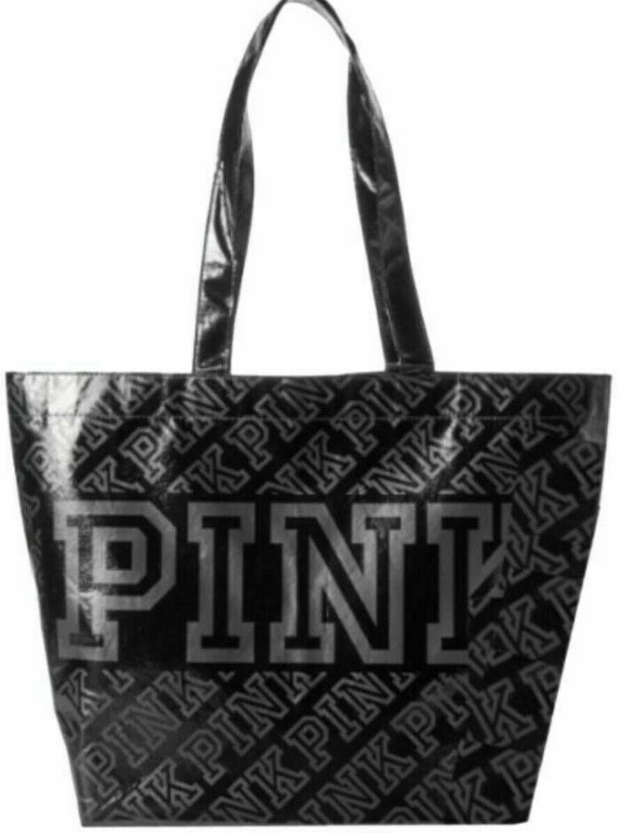 New with Tags Vs Pink Black Logo Tote Bag