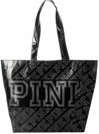 NWT Victoria’s Secret Weekender Tote Pink Logo Print Grey Canvas Bag~ New