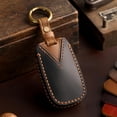 thumbnail image 3 of Key Fob Cover Compatible with Dodge Ram 1500 2500 3500 4500 5500 2021-2026 5 Button Leather Keychain Case Holder Protector,4 Buttons Black, 3 of 9