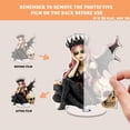 thumbnail image 3 of Rotating acrylic figurine features a gothic fairy with pink and black hair sitting on a skull wearing a fanged crown, 3 of 8
