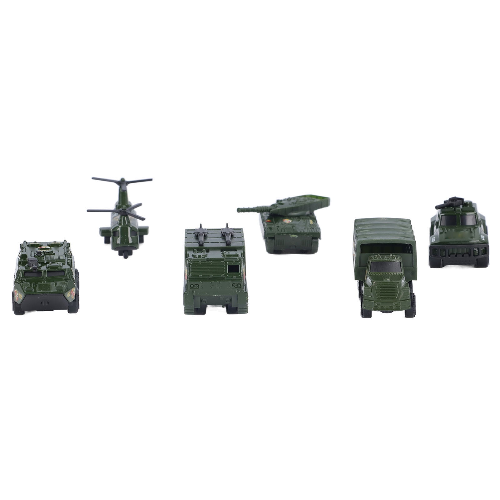 Hautton 6-Pack Diecast Military Toy Vehicles - Alloy Metal Army Tanks, Helicopters For Kids