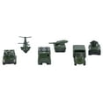 thumbnail image 4 of Vehículos militares fundidos a presión, paquete de 6, juguetes del ejército, surtidos, tanque transportador, helicóptero, vehículo blindado para niños mayores de 3 años., 4 of 14