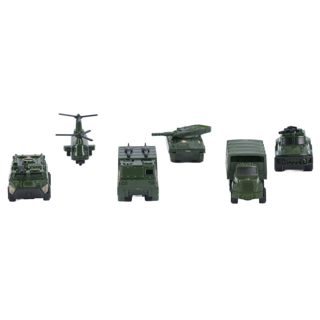 Vehículos militares militares militares Militares 6 Juguetes del Ejército de Paquete Surtido Transporter Tank Helicopter Car para Niños de Niños de Niños de 3 Años