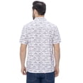 thumbnail image 2 of LA LEELA Mens Short Sleeve Button Down Casual Beach Shirt S Saltwater Fish White, 2 of 6