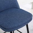 thumbnail image 5 of Counter Height Swivel Bar Stools Set of 2, 360° Swivel Upholstered Barstools with Back and Metal Legs, 25.6" Seat Height,Counter Stools for Kitchen Island and Pub,Linen Cloth, 5 of 7