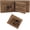Brown, variant on Men's Custom Two Photo Wallet - Personalized Engraved Leather Gift for Him, Husband, Boyfriend - Father's Day, Birthday Present