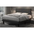 thumbnail image 4 of Molblly Queen Size Bed Frame, Upholstered Headboard, Strong Support, No Box Spring Needed, Easy Assembly, Dark Grey, 4 of 9