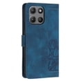 thumbnail image 3 of Leather For Motorola Moto G Play 2026 Case Orchids&Butterflies Embossed 5-card  Flip Wallet Leather Case With Card Holder Magnetic Closure Phone Cases Cover With Hand Strap,Blue,For Moto G Play 2026, 3 of 9