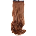 thumbnail image 2 of SAYFUT 24" Long Curly Full Head Clip in Synthetic Hair Extensions 8 Pieces 18 Clips 145g Light Auburn, 2 of 3