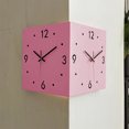 Double Sided Corner Wall Clock,Modern Decorative Art Sensors Light for ...