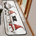 thumbnail image 6 of CURLYOOT Merry Christmas Winter Snowman Runner Rug 2'x6' Washable Kitchen Runner Rug Indoor Non Slip Laundry Rugs Floor Carpet for Hallway Kitchen Entryway Bedroom Living Room, 6 of 9