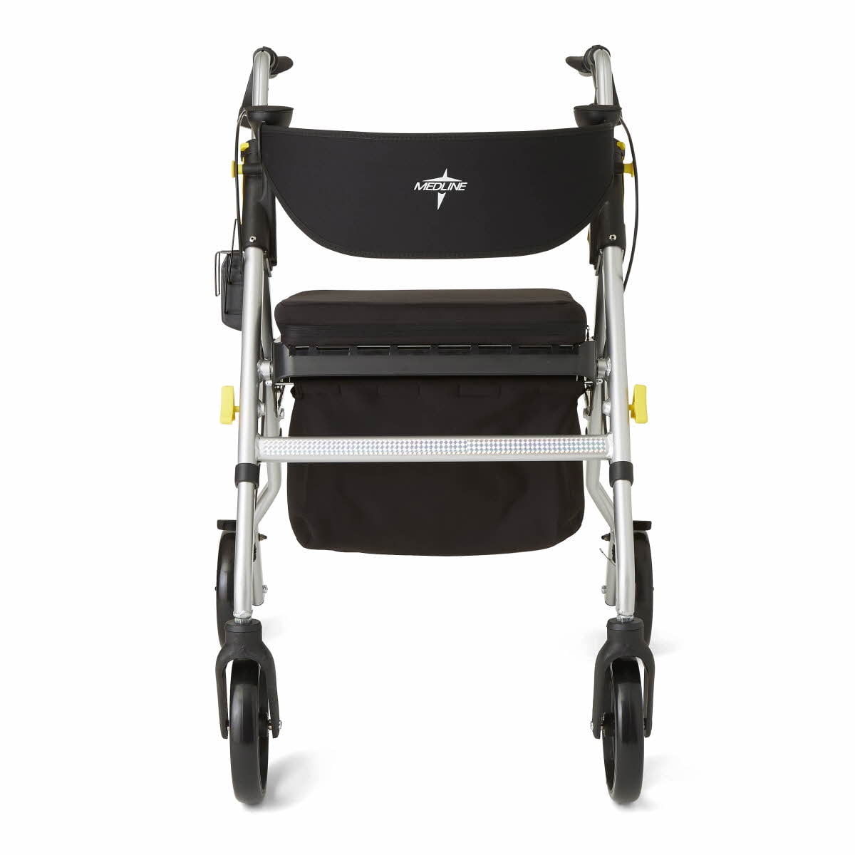 Medline Premium Empower Rollator Walker with Seat, Folding Rolling Walker with 8 inch Wheels