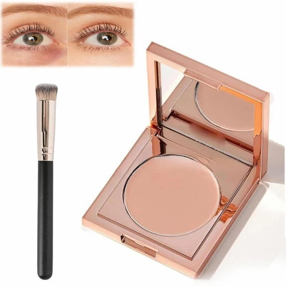 Colored Clay Cc Undereye Corrector, Under Eye Concealer, Concealer For Older Women, For Covering Dark Circles And Facial Blemishes, With Brush (Light-Medium Peach)
