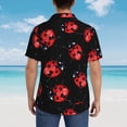 thumbnail image 6 of Daiia Beautiful Red Ladybug Hawaiian Shirt for Men Gentle Cotton Regular Short Sleeve Casual-3X-Large, 6 of 9