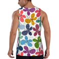 thumbnail image 6 of Rocae Colorful Butterflies for Men's Workout Tank Top Men's Running Tank Top Dry Fit Athletic Workout Tank Tops4X-Large, 6 of 9