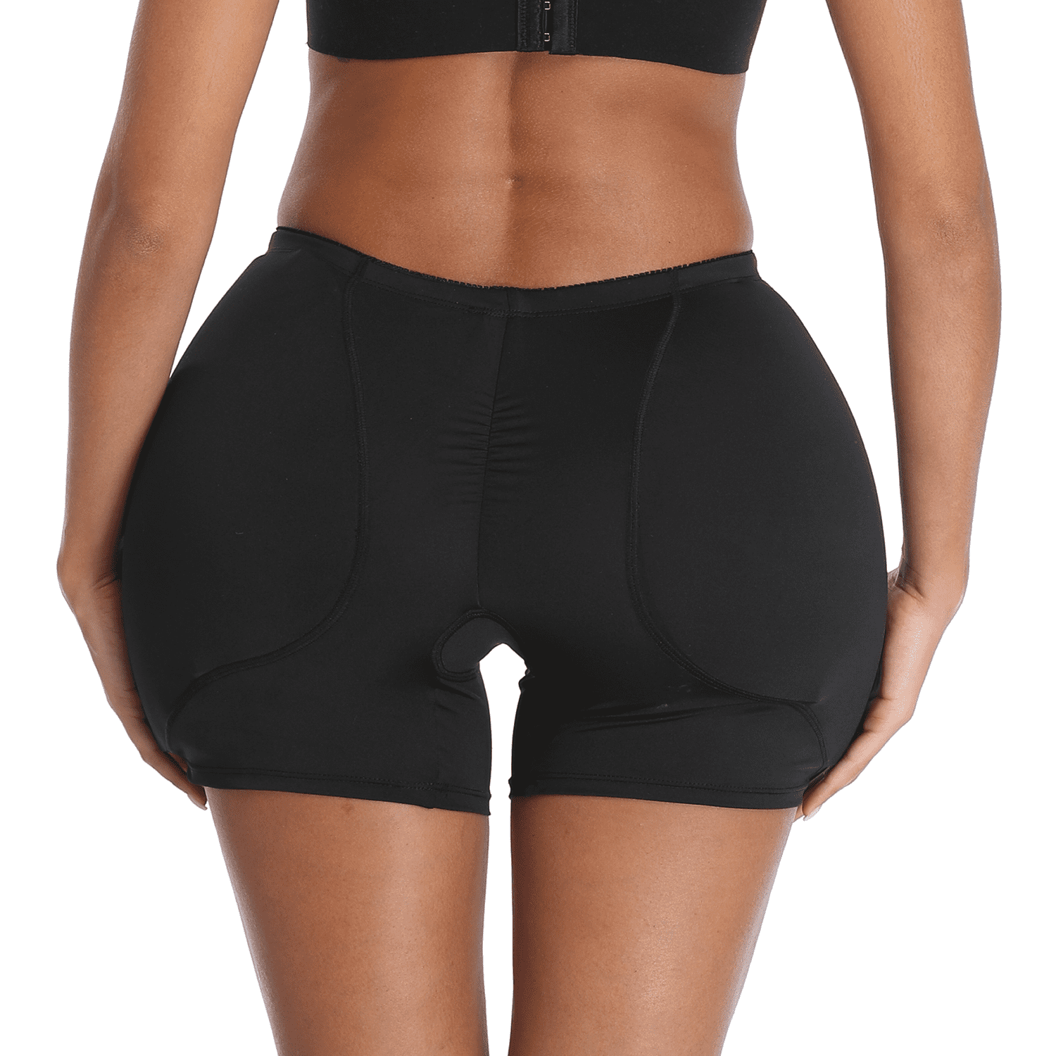 BIMEI 2PS Sponge Hip Pads for Women Butt Hip Enhancer Padded Shorts Body  Shaper，Low Waist Mini,Black, M