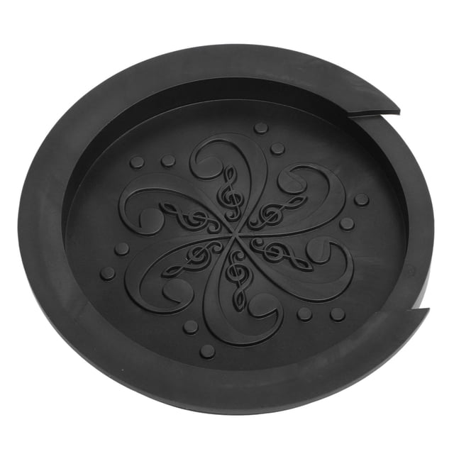 Guitar Soundhole Cover, Sound Hole Cover Silicone Decorative Portable Flexible Dustproof For Protection Black,Brown