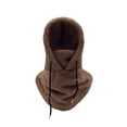 thumbnail image 1 of xiaxaixu Men Winter Plush Riding Hat Warm Slouchy Thick Cap Balaclava with Face Protector, 1 of 5