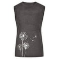 thumbnail image 4 of LSLJS Débardeurs à Col Rond pour Femmes, Imprimé Pissenlits, Sans Manches, Tunique, Tee-Shirt, 4 of 6