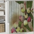 thumbnail image 6 of ARISTURING Berries Branch Leaves Shower Curtain Set with Hooks, Home Bathtubs Bathroom Curtain Decoration, 100% Polyester Fiber, Various Sizes 60x72, 6 of 7