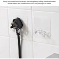 thumbnail image 4 of 20 pcs Clear Transparent Power Plug Hook Holder Storage Socket Powerful Adhesive for Wall Mount Kitchen Living Room transparent，, 4 of 5