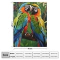 thumbnail image 4 of Chilfamy   Parrot Blanket Leaves Birds Macaws Blanket Soft Fuzzy Plush Throw Blankets for Couch Bed White, 4 of 6