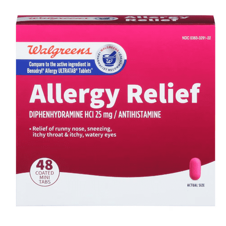 Walgreens Allergy Relief Coated Mini Tabs, 48 ea