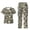 Duck Camo Print, variant on Yspwyqan Scrubs for Women Set, 2 Piece V-Neck Short Sleeve Scrub Top & Jogger Pants, Stretchy Breathable Brown Duck Camo Uniforms with 6 Pockets for Medical Nurse Work, Size S