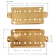 thumbnail image 4 of Paquete de 5-6 pastillas Humbucker para guitarra eléctrica, placa base, pastilla de doble bobina, orificio de 52/50mm 5 piezas, 4 of 6
